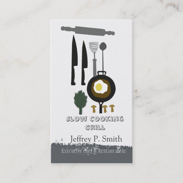Eggs for Breakfast. Chef Cook Catering Business Card (Front)
