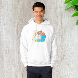 Eggs in Blue Bowl with Flowers and Heart Hoodie