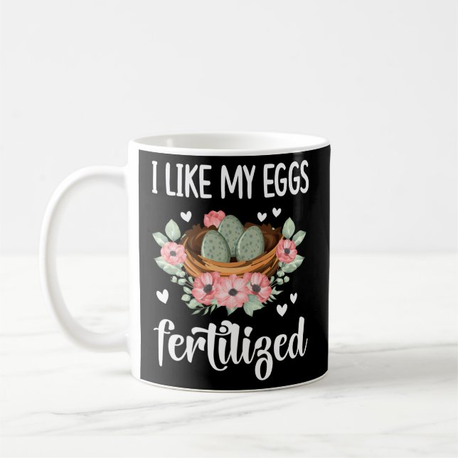 Eggs Ivf Transfer Day Retrieval Day Ivf Mum Coffee Mug (Left)
