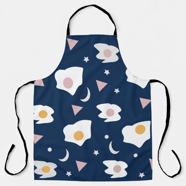 Eggs Moon Stars Dinner Pattern   Apron (Front)
