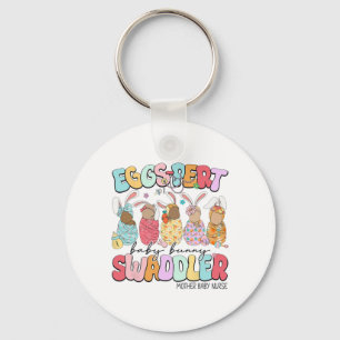 Eggs-pert Baby Easter Day Mother Baby Nurse  Key Ring