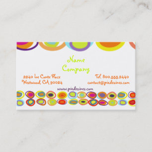 Eggs Profile Cards, colourful organic shapes Business Card