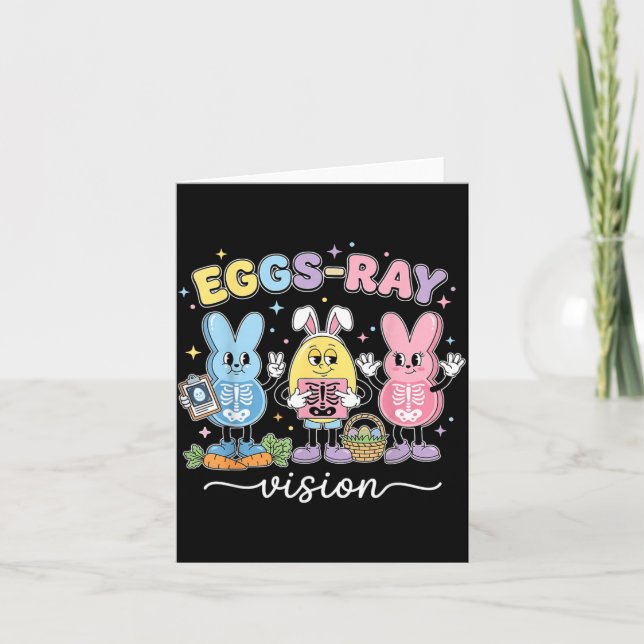 Eggs-Ray Easter Technologist Bunny Xray Rad Nurse Card (Front)