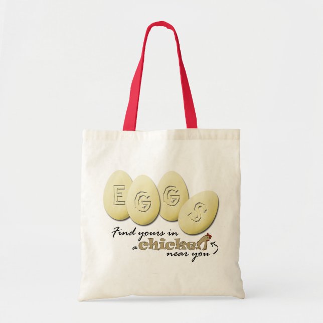Eggs slogan Tote Bag (Front)