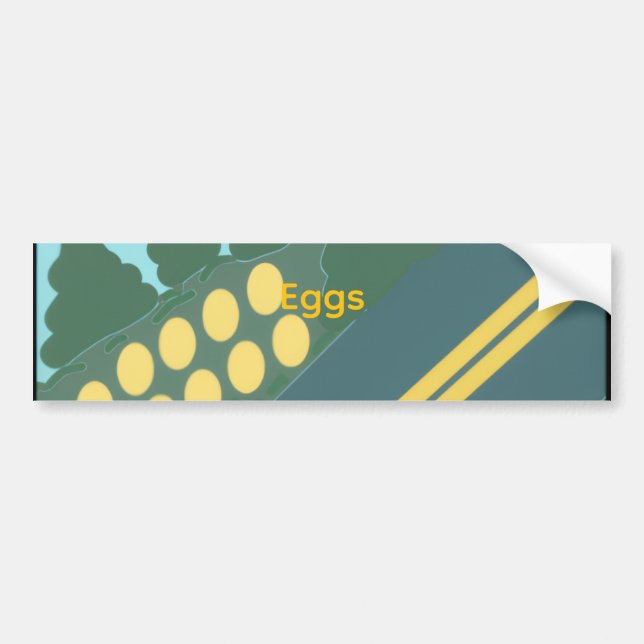 Eggs Travelling Bumper Sticker (Front)