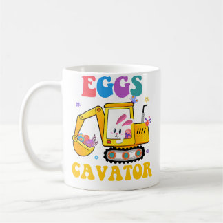 Eggscavator Easter Day Excavator Hunting Egg Bunny Coffee Mug