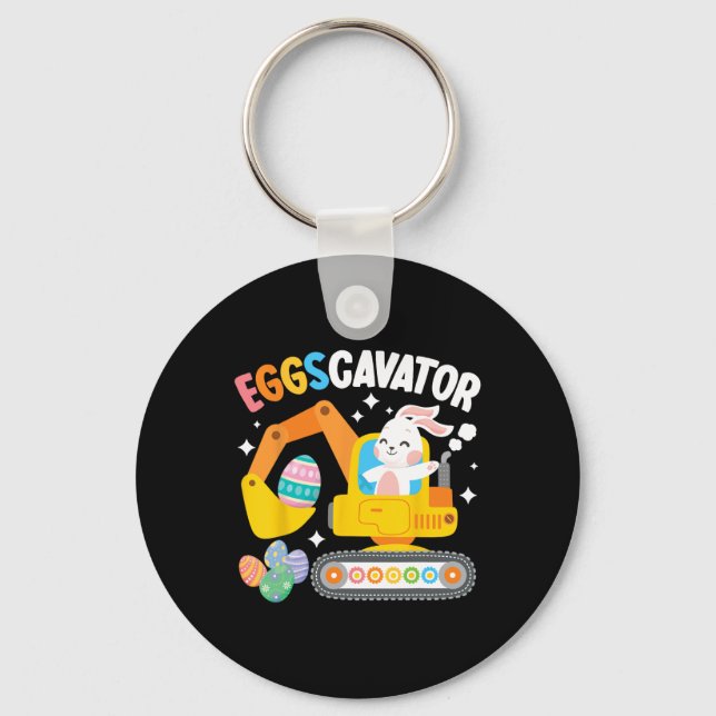 Eggscavator Easter Egg Hunt Construction Truck Tod Key Ring (Front)