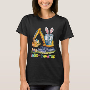 Eggscavator Easter Egg Hunt Construction Trucks Bo T-Shirt