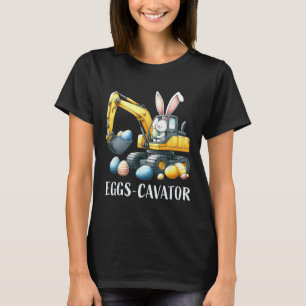 Eggscavator Easter Egg Hunt Construction Trucks To T-Shirt
