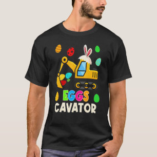 Eggscavator Happy Easter  Excavator Hunting Egg Ki T-Shirt