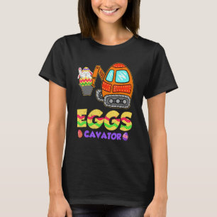 Eggscavator Happy Easter Excavator Hunting Egg Kid T-Shirt