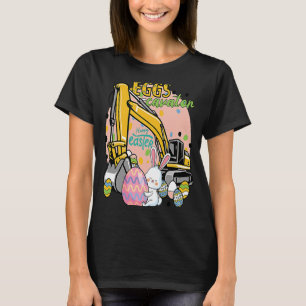 EggsCavator Happy Easter Excavator Hunting Egg Kid T-Shirt