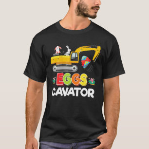 Eggscavator Happy Easter Funny Excavator Hunting E T-Shirt