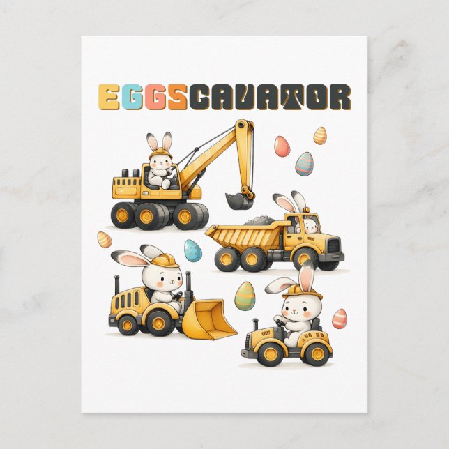 eggscavator holiday postcard (Front)