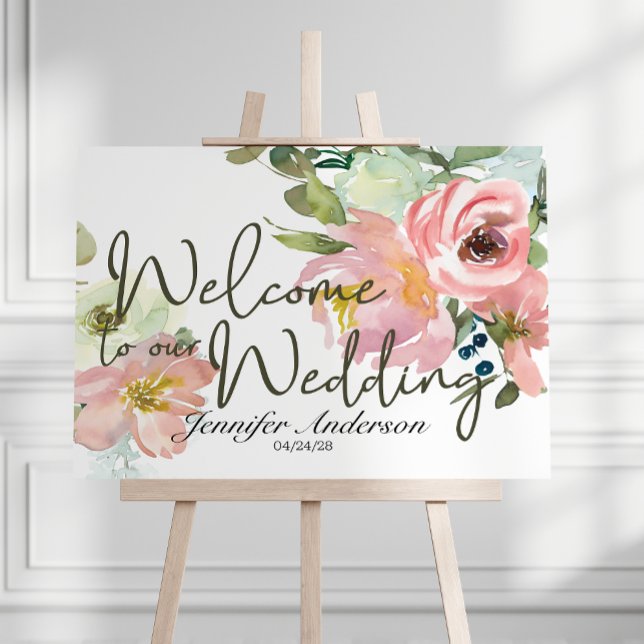 Eggshell and Blush Floral Bridal Shower Poster (Creator Uploaded)