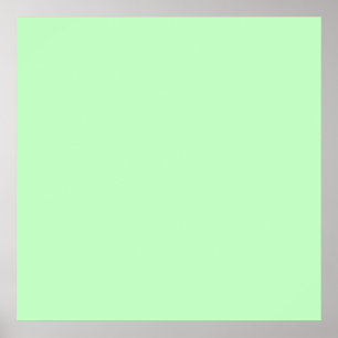 Eggshell Blue Green Pastel Colour Background Poster