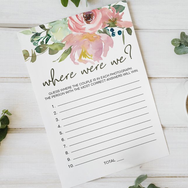 Eggshell Blush Floral Game Where Were We Flyer (Creator Uploaded)