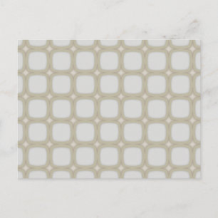 Eggshell Retro Rounded Squares Postcard