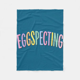 Eggspecting easter expecting parents pregnancy fleece blanket