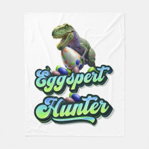 Eggspert Easter Eggs Hunter Easter Dinosaur Egg   Fleece Blanket