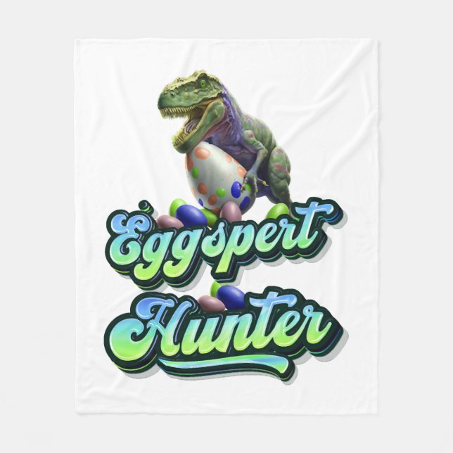 Eggspert Easter Eggs Hunter Easter Dinosaur Egg   Fleece Blanket (Front)