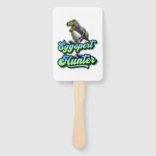 Eggspert Easter Eggs Hunter Easter Dinosaur Egg   Hand Fan