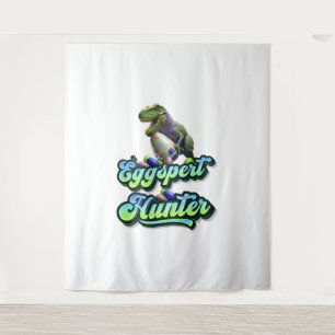 Eggspert Easter Eggs Hunter Easter Dinosaur Egg   Tapestry