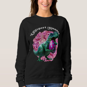 Eggspert Hunter Easter Egg Hunting Easter Dinosaur Sweatshirt