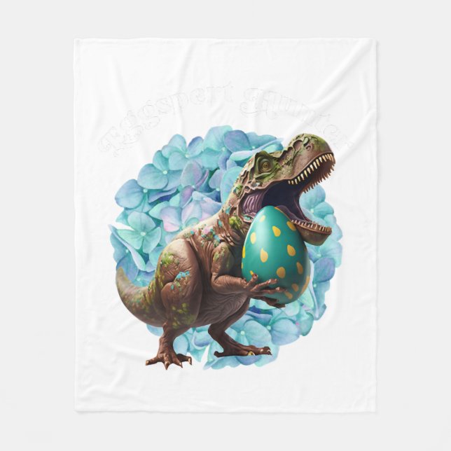 Eggspert Hunter Easter Egg Hunting Easter Fleece Blanket (Front)