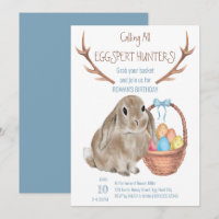 Eggspert Hunters Easter Bunny and Eggs Birthday