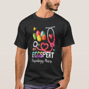 Eggspert Oncology Nurse Bunny Stethoscope Easter D T-Shirt