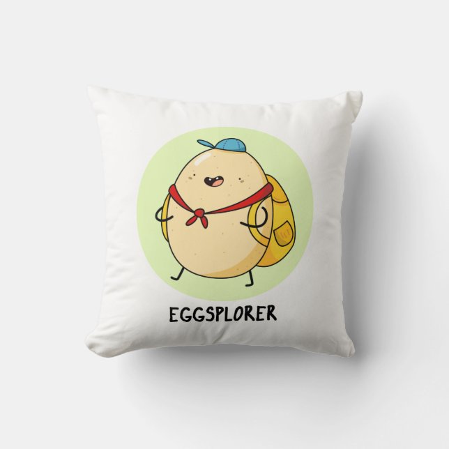 Eggsplorer Funny Egg Explorer Pun  Cushion (Front)