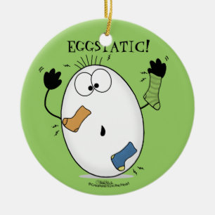Eggstatic-Ecstatic Egg Ceramic Tree Decoration