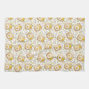 Eggstra Cosy Snuggle Nap & Toasty Breakfast Floral Tea Towel