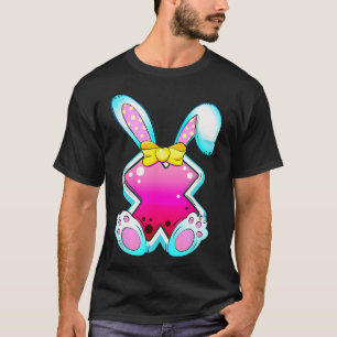 Eggstra Cute Easter Alphabet Coquette Bow Letter X T-Shirt