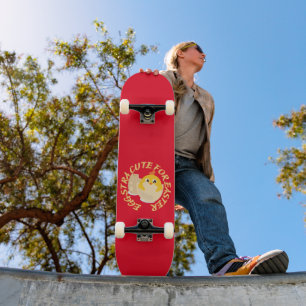EGGSTRA CUTE FOR EASTER funny easter chick gift Skateboard