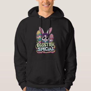 Eggstra Special Cool Easter Bunny with Colourful Hoodie