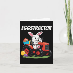 Eggstractor Funny Easter Day Men Women Bunny Easte Card