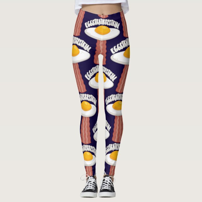 Eggstraterrestrial With Text Leggings (Front)
