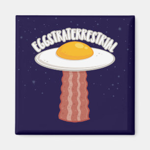 Eggstraterrestrial With Text Magnet