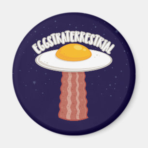 Eggstraterrestrial With Text Magnet