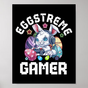 Eggstreme Gamer Easter Video Game Shirt For Kids B Poster