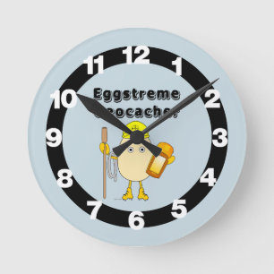 Eggstreme Geocaching Round Clock