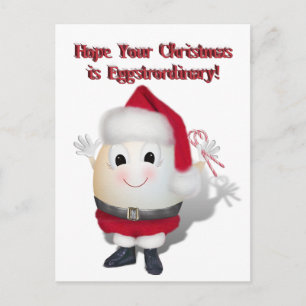 Eggstrordinary Christmas Holiday Postcard