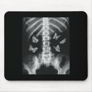 Egirl Skeleton Xray Butterfly Harajuku Y2k Dark Ed Mouse Pad