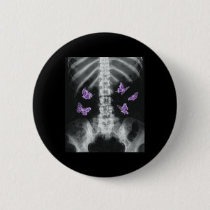 Egirl Xray Skeleton Pink Butterfly Harajuku Y2k Da 6 Cm Round Badge