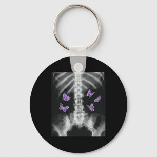 Egirl Xray Skeleton Pink Butterfly Harajuku y2k Da Key Ring
