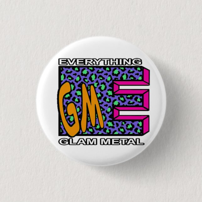 EGM Blue Leopard Logo Small Button (Front)
