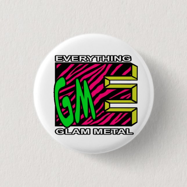 EGM Pink Tiger Stripe Logo Small Button (Front)