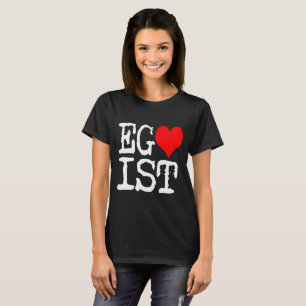 Egoist Red Heart Black T-Shirt
